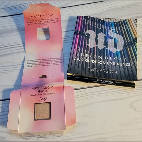 2pc Urban Decay 8hr powder highlighter & 24/7 glide-on eye pencil, new unused - Picture 2 of 2